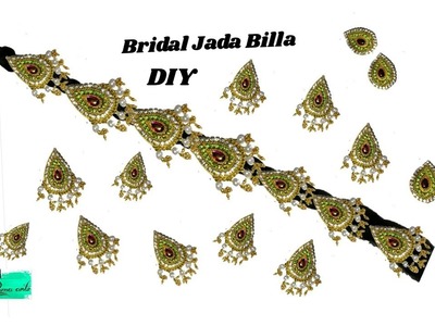 Bridal Jadai billalu making with stone chains