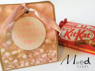 Chocolate Kit Kat  holders using Stampin Up 'Falling in Love' Dsp