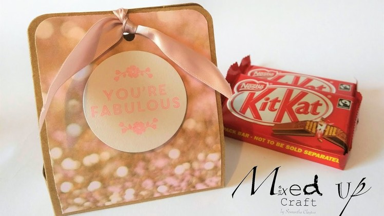 Chocolate Kit Kat  holders using Stampin Up 'Falling in Love' Dsp