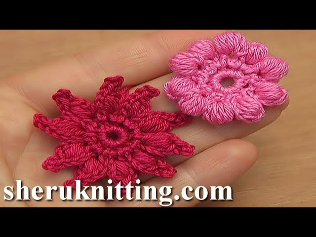 Crochet Flower For irish Lace Tutorial 61