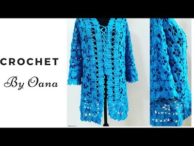 Crochet summer cardigan "thousand flowers" by Oana