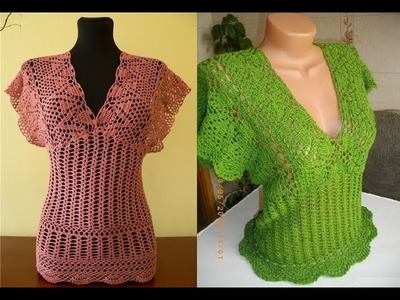 Crochet summer top tunics blouse free pattern