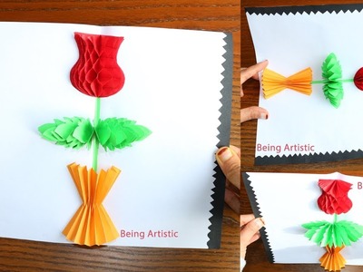 DIY- Flower Pop up Card-Paper Crafts-Handmade Craft