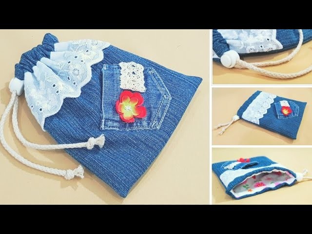 Diy gift bag | Mother's day | Simple drawstring bag sewing tutorial | For beginner ❤❤