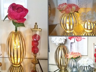 Diy Glass Vase| Glass Lamp Decor| Home Decorating on a Budget!