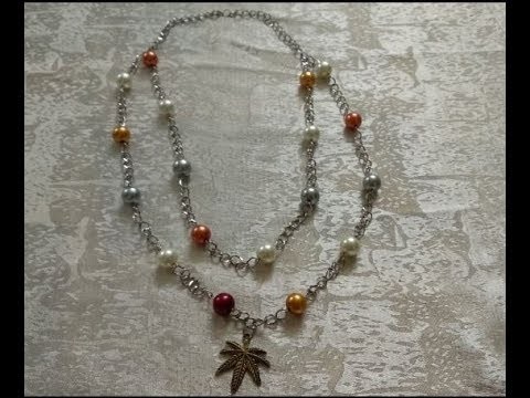 DIY Jewelry Making -  How to Make a Simple Beaded Necklace + Tutorial !