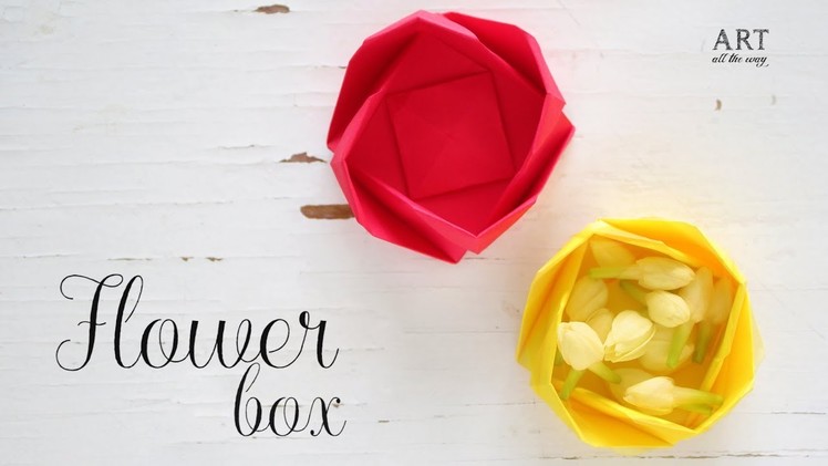 DIY Paper Flower Box | Origami Box | Paper Folding
