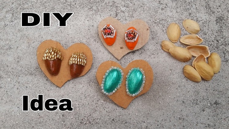 Easy & cute earrings made from Pista shell
