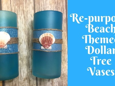 Everyday Crafting: Beach Themed Dollar Tree Vases
