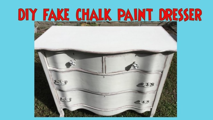 Fake Chalk Paint Dresser- Get a Chalk Paint Look with Plain Latex Paint & Baby Oil