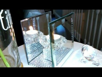 GLAM.SCONCE or TABLE TOP. MIRROR & GLASS.TEA LIGHT CANDLE HOLDER