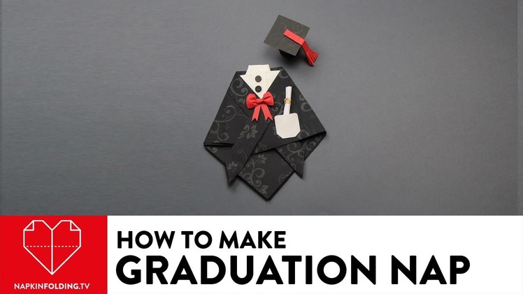 Graduation Napkin - DIY Napkin Folding