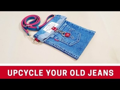 Happy Recycling Old Jeans Into Stylish Sling Bag | Upcycle Old jeans | Old Jeans Sewing Projects????????