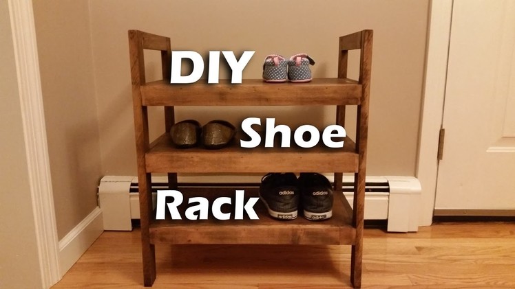 How I Made a #Rustic-ish Shoe Rack with Leftover Wood #woodproject