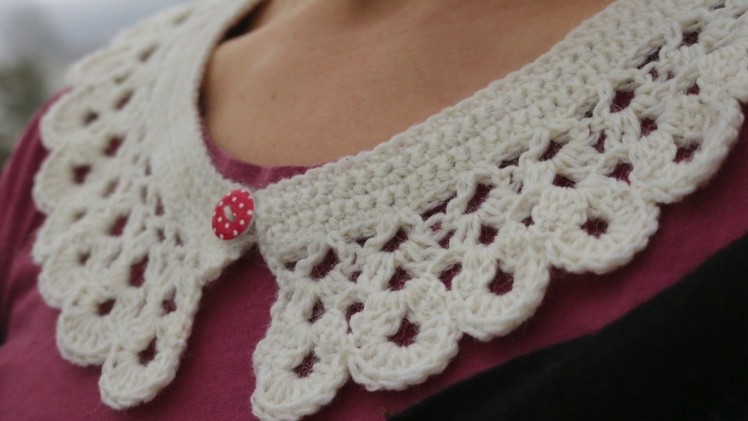 How To Crochet Collar. Peter Pan Collar. Lace Collar