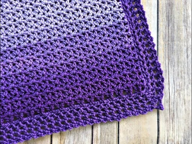 How to Crochet: Easy Ombre Baby Blanket