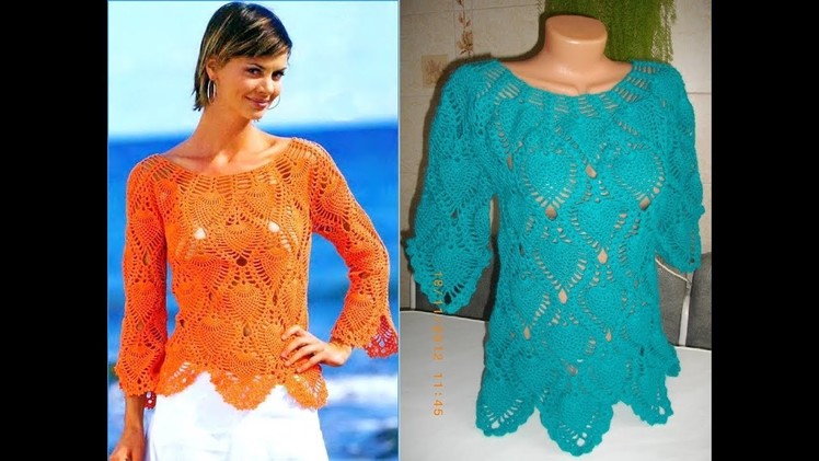 How to crochet pullover summer sweater free pattern