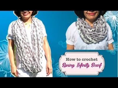 How to crochet Spring Infinity Scarf (Re-upload)