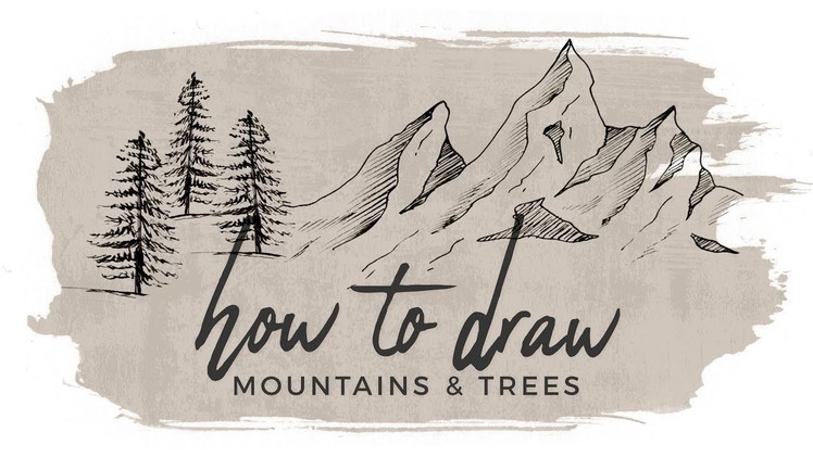 How to Draw Mountains and Trees | Doodle with me!