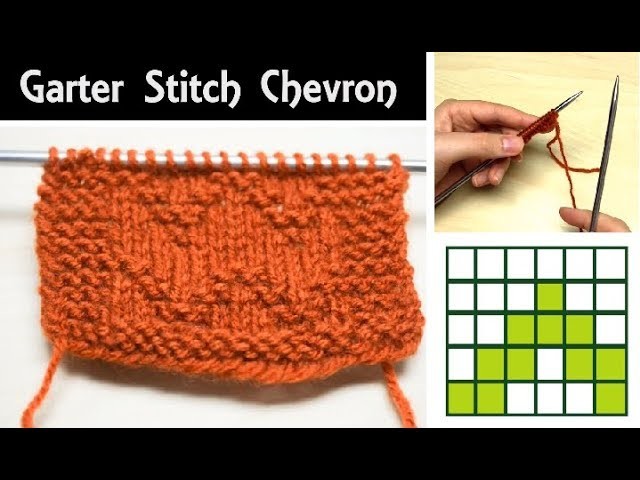 How to Knit: Chevron Garter Stitch Pattern | Beginners Zig-Zag Tutorial | Design Your Own Pattern