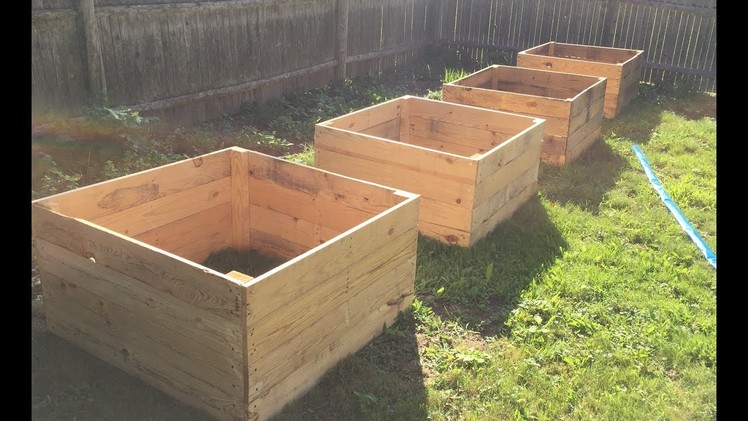 How to make a raised garden bed with Pallet wood -DIY Daddy
