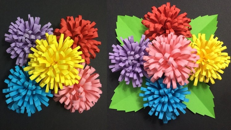 How to Make Flower with Colored Paper | Making Paper Flowers Step by Step | DIY-Paper Crafts