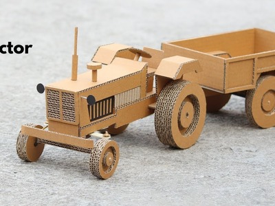 How To Make RC Tractor From Cardboard Very Simple