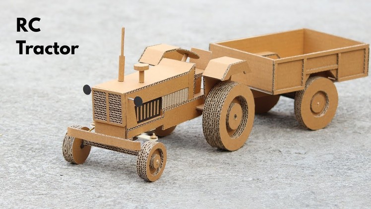 How To Make RC Tractor From Cardboard Very Simple