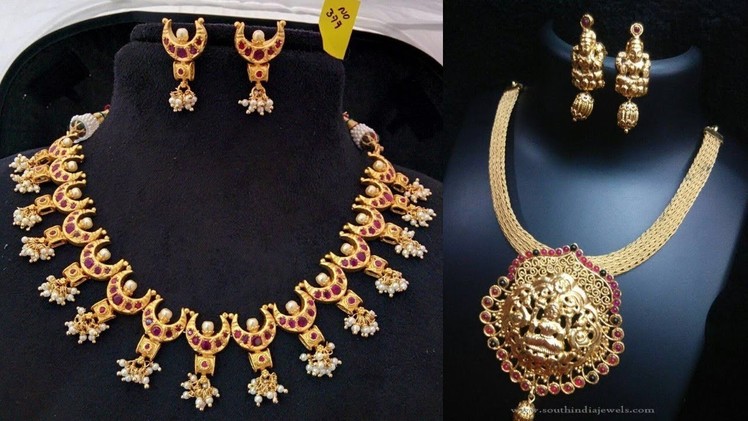Indian Traditional Gold Necklace Designs 2018