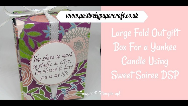 Large Fold Out Gift Box For A Yankee Candle Jar