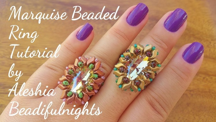 Marquise Beaded Ring Tutorial