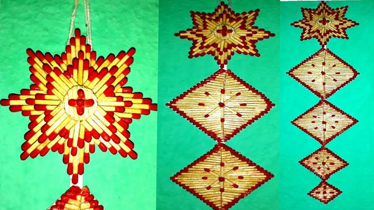 Matchstick art: How to make matchstick wall hanging flower shape. easy matchstick craft.