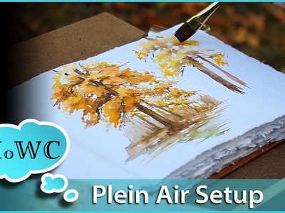 My Watercolor Plein Air Set Up and a Quick Tree Study
