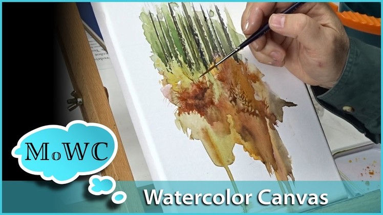 Painting On Watercolor Canvas – Landscape Demo
