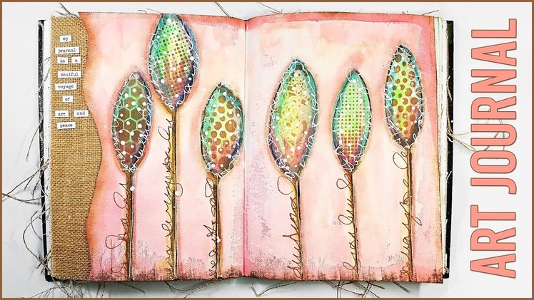 Painting with Scribble Sticks! | Dina Wakley Media Journal |  Mixed Media Art Journal With Me