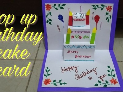 Pop up birthday cake card