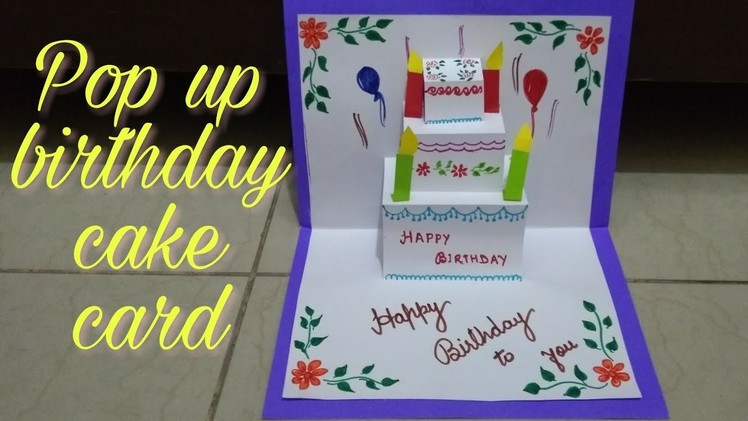 Pop up birthday cake card
