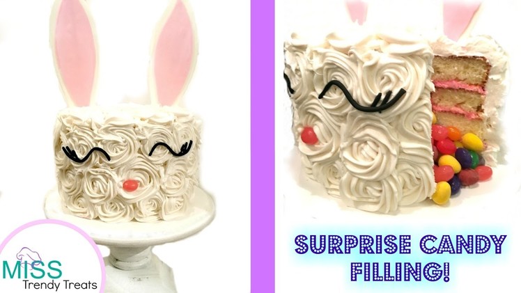 ROSETTE EASTER BUNNY CAKE w. SURPRISE INSIDE! COLLAB w. ALL THINGS CUTE!