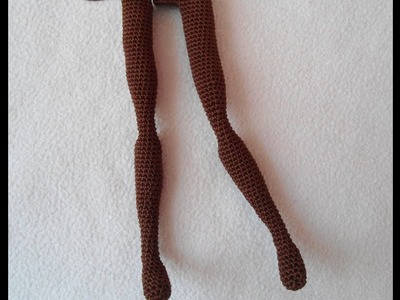Sexy doll leg crochet tutorial. pretty doll crochet. doll body