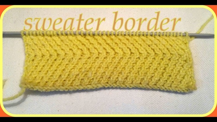 Sweater border design. diagonal shape