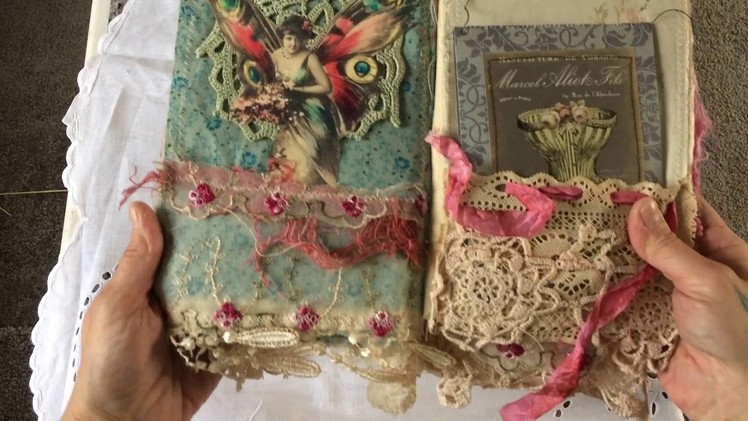 The most amazing fabric and lace journal