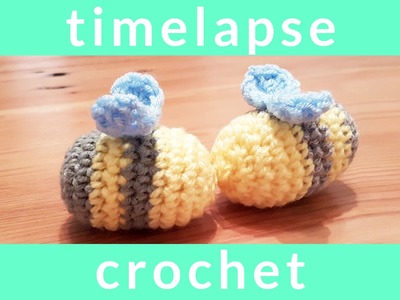 Timelapse: Crocheting a Little Bee