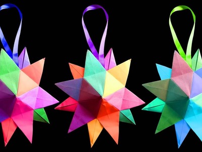 12 pointed paper star home decorations (very easy) : DIY Crafts