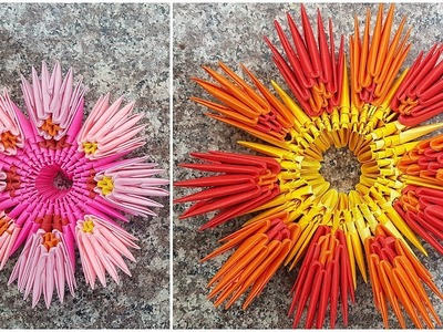 3D Origami Sunflower Tutorial | DIY Home Decor