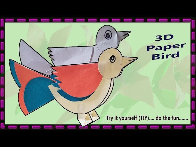 3D Paper sparrow by Art House | Very easy paper sparrow DIY. TIY