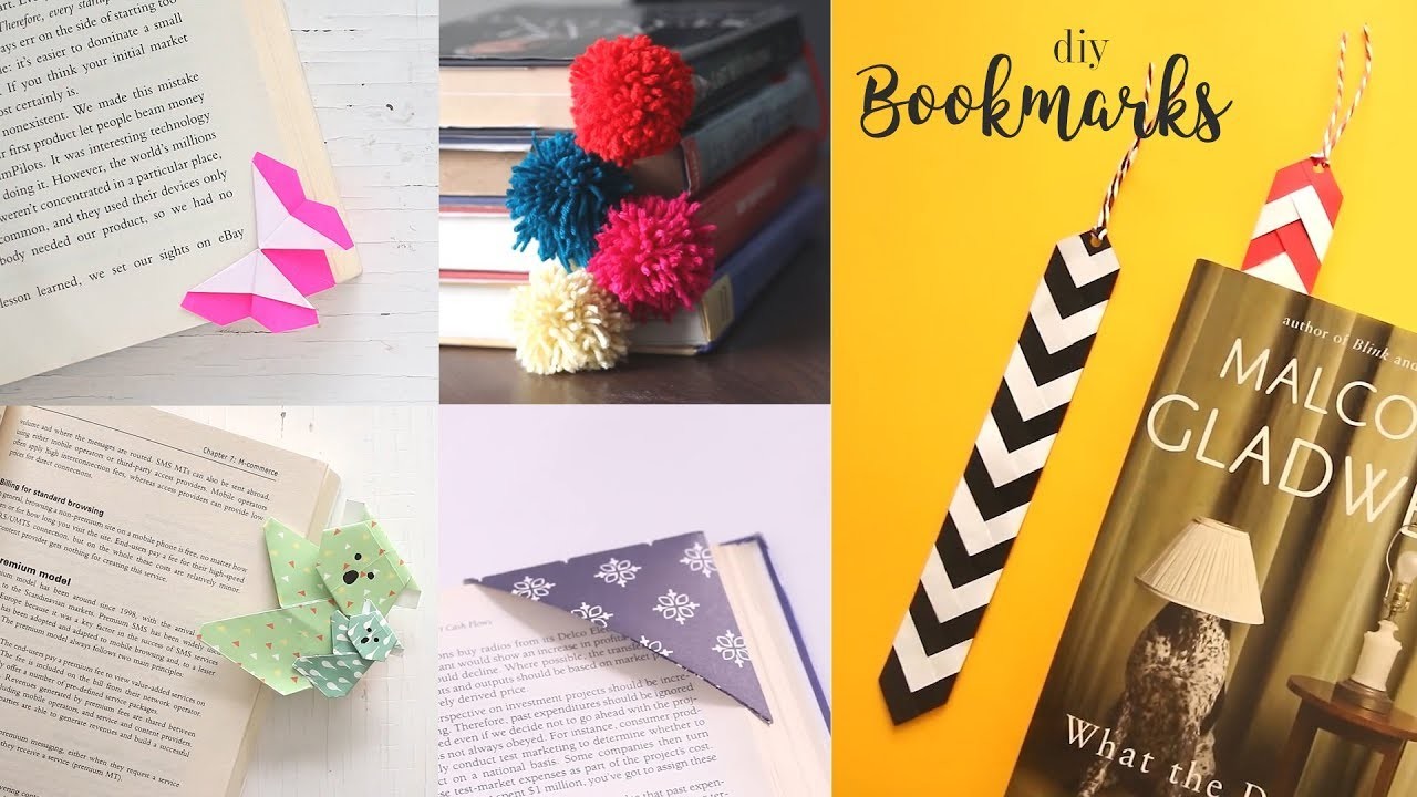 6 Easy DIY Bookmarks, Bookmarks with Paper, Paper Craft