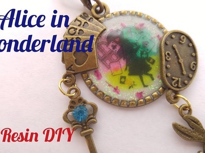 Alice in wonderland UV resin DIY Daiso charms