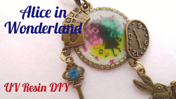 Alice in wonderland UV resin DIY Daiso charms