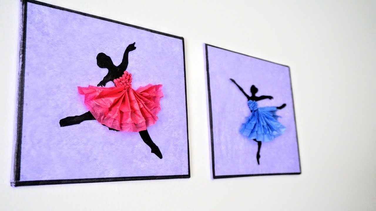 Ballerina Hanging Wall Decor  DIY Handmade Paper  Craft  