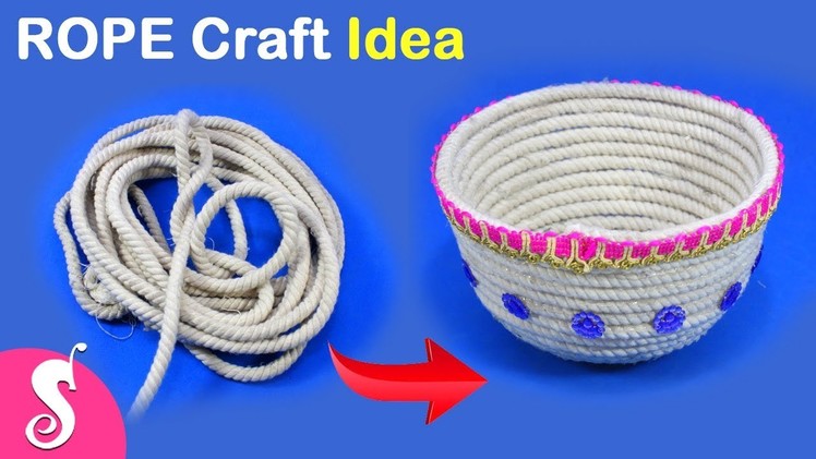 Best Rope Craft Idea | DIY Art & Craft | Rope Bowl for Fruits | Best out of waste ROPE